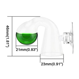 Senzeal CO2 Drop Checker Glass Aquarium Monitor CO2 Indicator for Planted Fish Tank