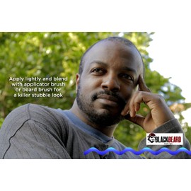 Blackbeard for Men Formula X - Instant Brush-on Beard & Mustache Color - 1-pack (Brownblack) by Blackbeard for Men