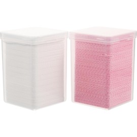 VILLCASE Toallitas para Extensiones de Pestañas sin Pelusa, Almohadillas Quitaesmalte y Rosas, Limpieza de Pegamento para Pestañas, 2 Cajas, Uso Profesional Casa