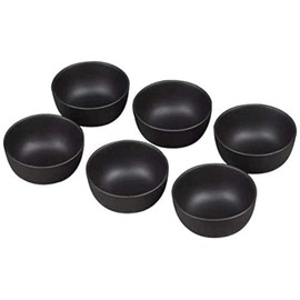 HonHeam Purple Sand Mini Tea Tasting Cup Set of 6 - Kung Fu Tea Cup, Ceramic, Black