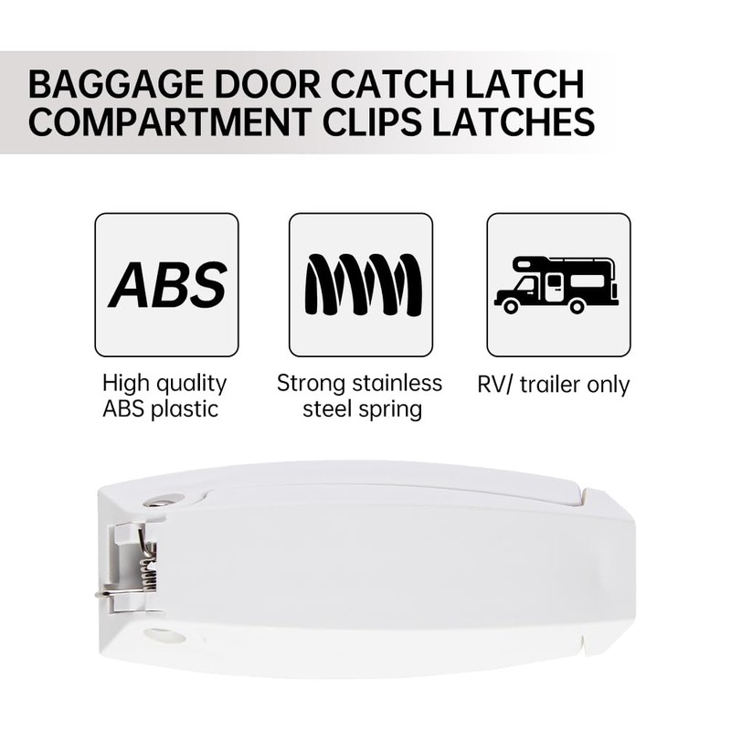 Xztrdi RV Baggage Door Catch Clips - ABS Plastic Trailer