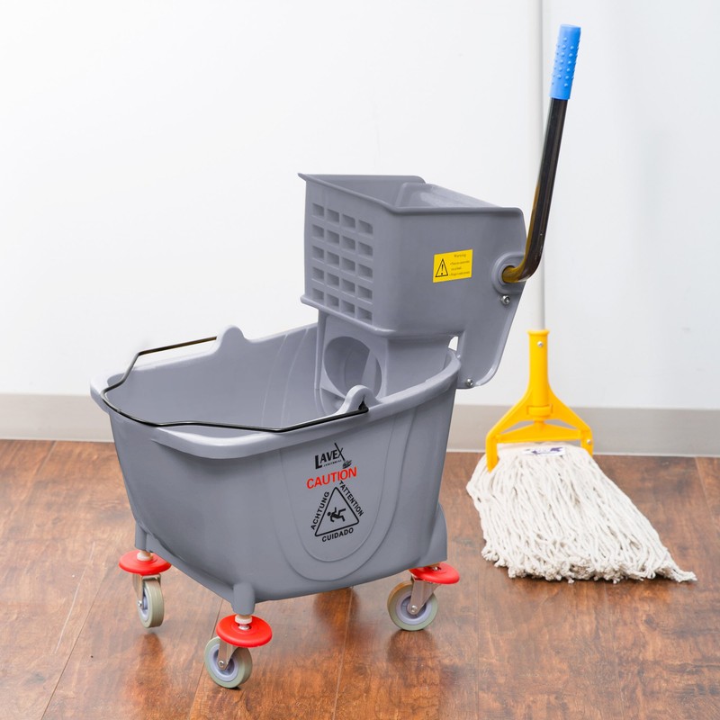 TableTop King 36 Qt. Gray Mop Bucket & Wringer Combo