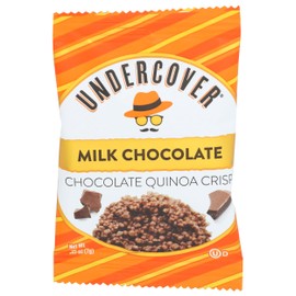 UNDERCOVER CHOCOLATE CO Milk Chocolate Quinoa Snack Crisp, only one very small 1 piece weighs 0.25 OZ