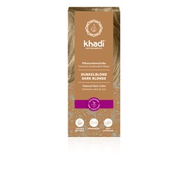 khadi Plant-Based Hair Colour, Dark Blonde, Hair Colour for Blonde Without Red Nuances, Natural Hair Colour, 100% Vegetable, Natural and Vegan, Natural Cosmetics, 100 g
