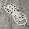 2 Pack Santa Footprint Stencils - Durable Reusable Plastic for