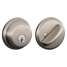 Schlage B60NV619 Satin Nickel Single Cylinder Deadbolt