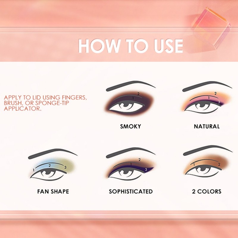 9 Colors Matte Glitter Shining Waterproof Sweatproof Eye Shadow Powder
