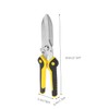 TEHAUX Heavy Duty Tin Snips Straight Head Metal Cutter with