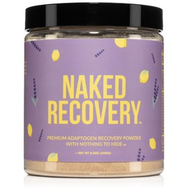 NAKED Recovery - Mushroom Supplement Powder - Lions Mane, Cordyceps, Reishi, Tart Cherries, Lemon Balm - Adaptogen Wellness Formula, Stress Relief, Muscle Recovery - 30 Servings