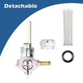 TSUNG 22mm Petcock Fuel Valve Shut Off Tank Switch Compatible with Harley Davidson Sportster Big Twin Dyna Electra Glide Heritage Softail Springer Low Rider Tour Glide (Right Outlet)