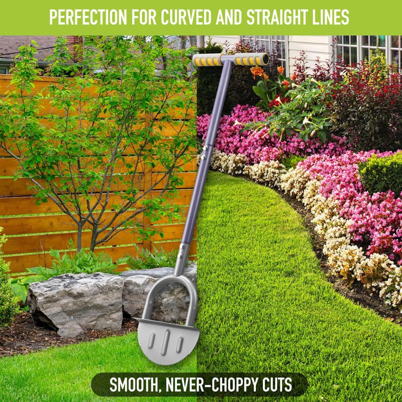 PLANTNOMICS Improved October 2024 Model Half-Moon Edger – Steel Garden
