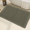 AIBIIN Waffle Pattern Bath Mat Super Absorbent Non Slip Machine
