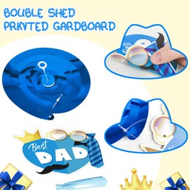 Happy Fathers Day Decorations, 57 Pcs Happy Fathers Day Hanging Swirl Set, Best Dad Hanging Swirl Foil Ceiling Decorations