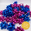 Kissymix 5cm Medium Metallic Bows Set of 80 Blue &