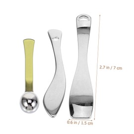 Baluue 3pcs Cosmetic Spatula Eye Cream Spoon Facial Mask Scoop Smooth for Even Application Lightweight Easy to Clean for Mixing Testing Lotions and Moisturizers