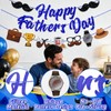 4PCS Pre-Strung Happy Fathers Day Banner, Father’s Day Decorations Include