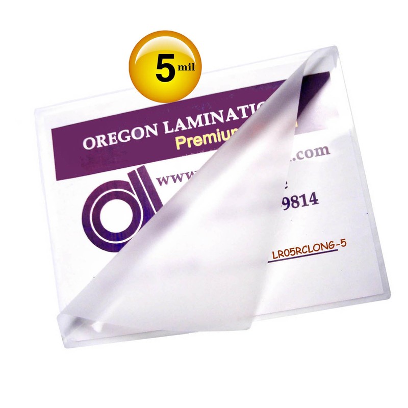 Sealed on Long Side Heat Activated Laminating Pouches 5 Mil