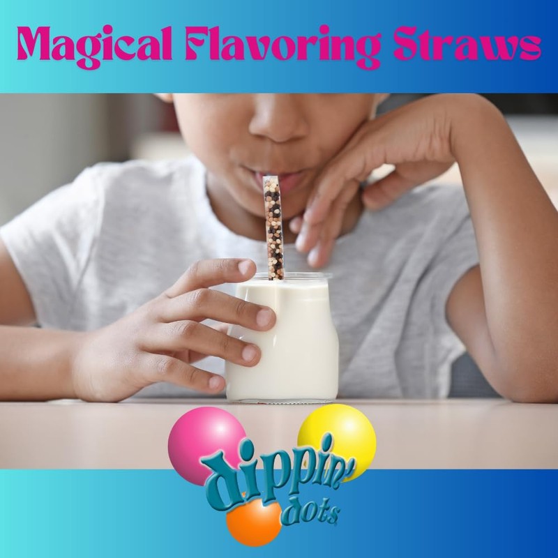Dippin’ Dots Magically Flavored Milk Straws - Cookies N’ Cream,