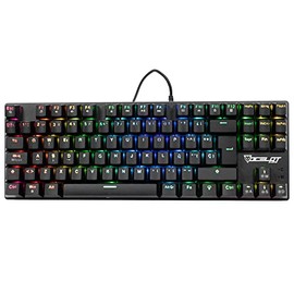 Teclado Mecánico Ocelot Gaming Ok-TKL2. Switch Rojo, Formato TKL, Full RGB. Fabricación en ABS