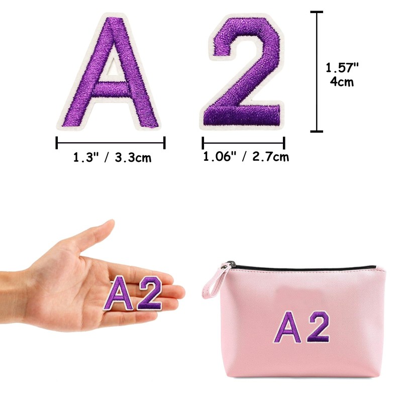 Jongdari 55pcs Iron On Letters Patches for Clothing, 1.5" Embroidery
