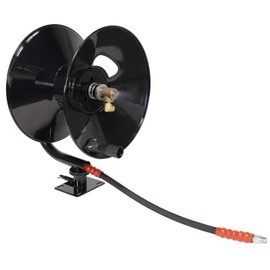 Erie Tools 5100 PSI 3/8" x 100' Pressure Washer Hose Reel with 360 Degree Swivel Base