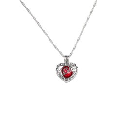MilkyWay Wish Pearl Necklace Kit, DIY Necklace Making Kit, lotus Necklace Cage Locket Cultured Pearl in Oyster Set, 16.9", Surprise Gift For Wife, Girlfriend,Mother (Love)