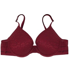 Pink Wear Everywhere Push Up Bra All Lace Color Maroon Size 34D New