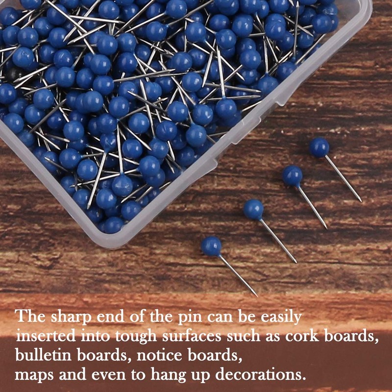 sourcing map 500pcs 1/8 Inch Map Push Pins Thumb Tacks