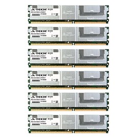 A-Tech 24GB KIT (6 x 4GB) for Dell PowerEdge Series 2900 2900 III. DIMM DDR2 ECC Fully Buffered PC2-5300F 667MHz Server Ram Memory. Genuine Brand