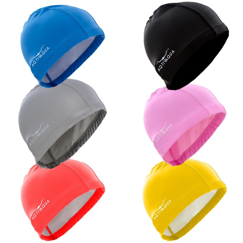 AqtivAqua Swimming Cap for Adults and Kids — Soft and