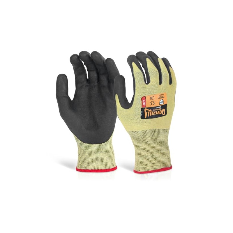 beeswift Glovezilla Nitrile Coated Palm Glove Cut Proof/Tear Resistance Safety