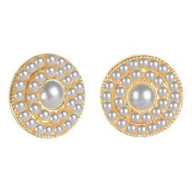 Bodha Traditional IndianTraditional Gold Plated and Pearl Studded Dailyweat Earring Studs for Women (SJ_1707), Metal Pearl