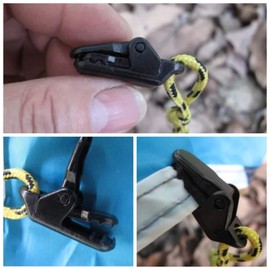 RUNCCI-YUN 25Pcs Tarp Clips - Windproof Awning Clamp Grip -Tent Clips Accessory for Camping, Tarps, Caravan, Garden Shade Cloth, Black