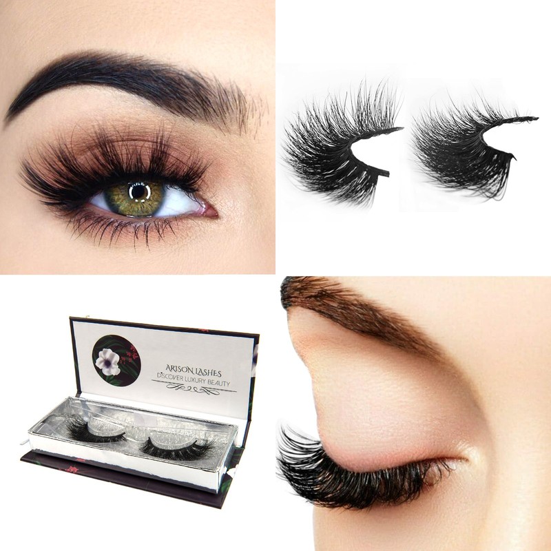 Arison Lashes 1 Pair of 3D Long Thick Dramatic Looking