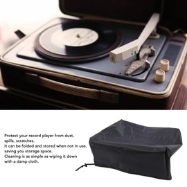 Fockety Cubierta Antipolvo para Tocadiscos, Cubierta Impermeable para Tocadiscos, Cubierta para Tocadiscos de Tela Oxford Antiarañazos,Adecuada para la Mayoría de los Modelos de Tocadiscos