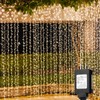 Solhice LED Curtain Lights Outdoor 40ft x10ft, 800 LED Plug