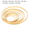 PATIKIL 8cm/10cm/12cm/15cm/18cm/20cm/23cm 7 Size Wooden Bamboo Floral Hoop Craft Ring