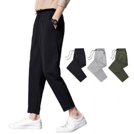 Men's Wrinkle-Free Cooling Summer Daily Slacks Cool Pants Khaki 5XL