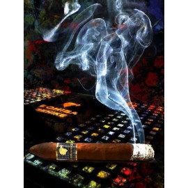 24 x 18- Cohiba BEHIKE Cigar Abstract  Print on glossy paper
