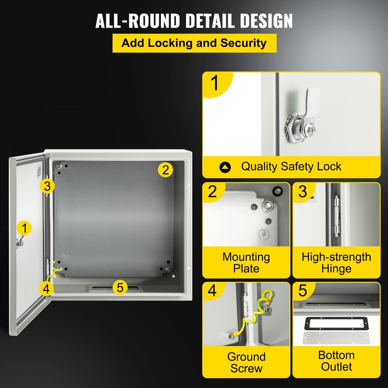 VEVOR NEMA Steel Enclosure, 20 x 20 x 6'' NEMA