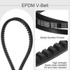 sourcing map BX116 EPDM V-Belt, Raw Edge Cogged Industrial Rubber