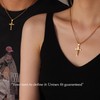 Jekvill 14k Gold Plated Cross Necklace for women and menwith