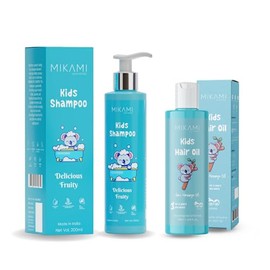 MIKAMI ; yours naturally Kids Hair Oil (100ml) and Kids Shampoo (200 ml) - Combo - Age 3+ Years