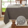 meioro Rectangular Tablecloth, Water-Resistant with Lotus Effect, Tassel Tablecloth Polyester