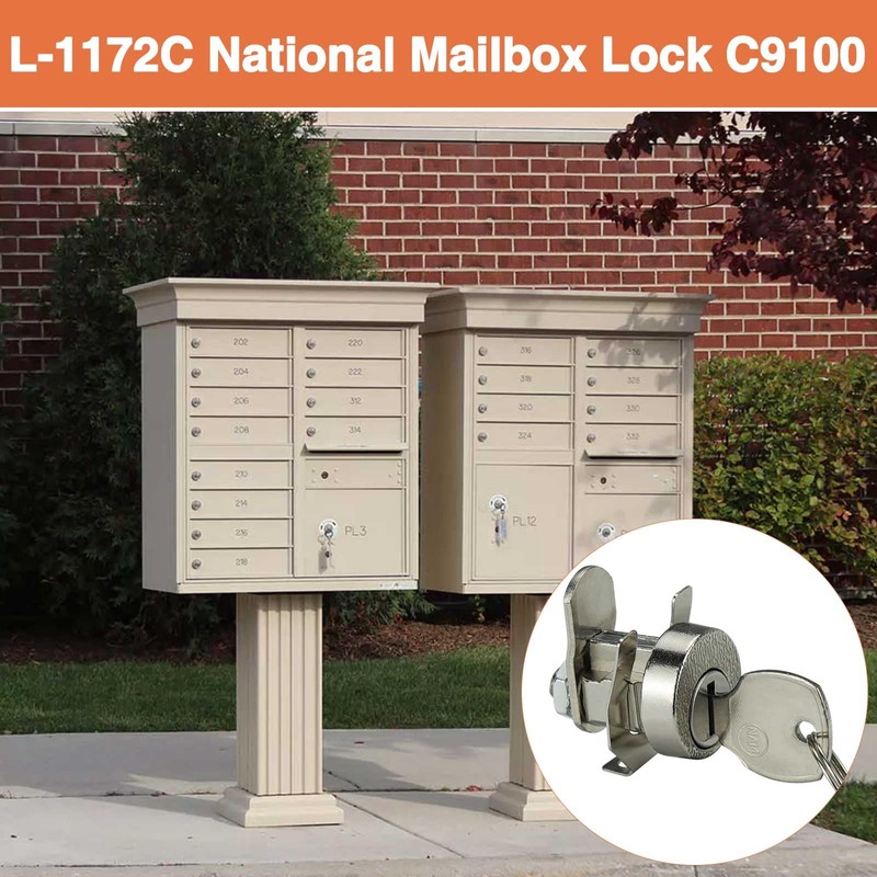 1-Pack Mailbox Lock and Key L-1172C COMP-X National Mailbox Lock