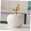 Alipis Ceramic Apple Ornament Statue Crafts Apple Desktop Ornament Small