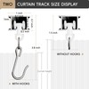 Ceiling Curtain Track, Curtain Track with Roller Hooks, 6ft -