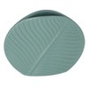 Leaves Pattern Ceramic Vase Nordic Style Dark Green Flat Leaf
