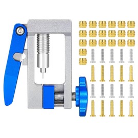 2-in-1 Bike Hydraulic Brake Tool, Hydraulic Hose Cutter & Fitting Insert Tool with Brass Olives, Brake Lines Tubing Entry Device