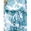 CUPSHE Women's Tropical Floral Leaf Print Belted Romper Mini Jumpsuit